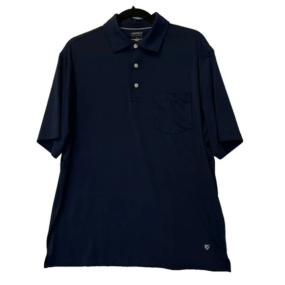 Men's Cremieux Performance Navy Blue Golf Polo Size Large - Picture 1 of 6